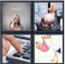 4 PICS 1 WORD ANSWERS 8 LETTERS addition