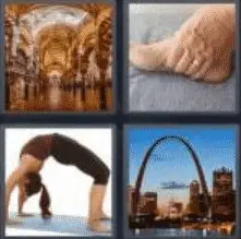 4 Pics 1 Word 4 Letter Answer arch