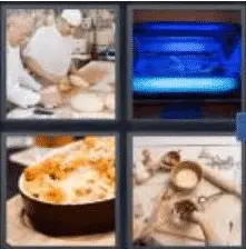 4 Pics 1 Word 4 Letter Answer bake 2