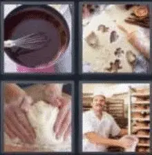 4 Pics 1 Word 4 Letter Answer bake