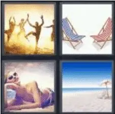 4 Pics 1 Word 5 Letter Answer beach