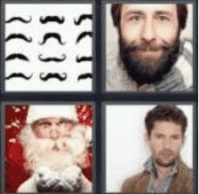 4 Pics 1 Word 5 Letter Answer beard