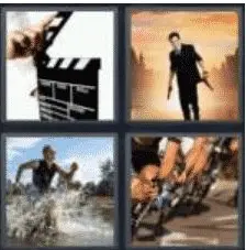 4 Pics 1 Word 6 Letter Answer action