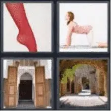 4 Pics 1 Word 6 Letter Answer arched