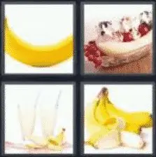 4 Pics 1 Word 6 Letter Answer banana