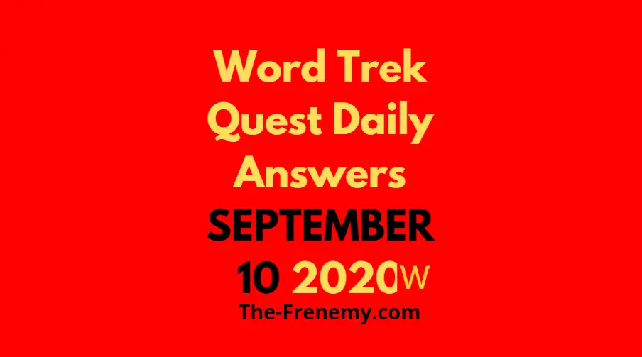 word trek daily september 10 2020 answers
