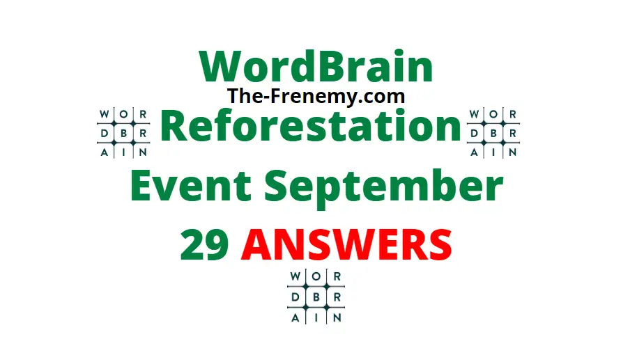 wordbrain reforestation september 29 2020 answers