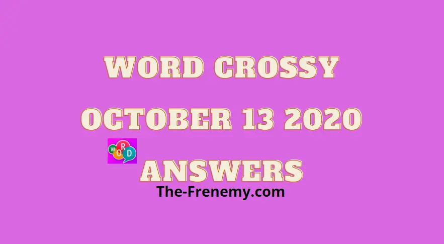 Word Crossy october 13 2020 answers daily