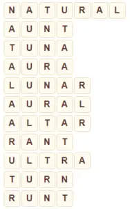 Wordscapes Azure 16 level 7056 answers