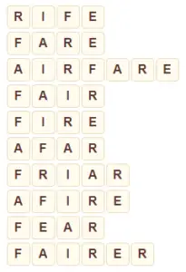 Wordscapes Fall 6 level 8822 answers