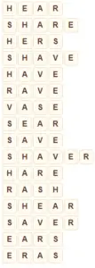 Wordscapes Flat 8 level 6280 answers