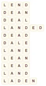 Wordscapes Frond 9 level 8201 answers