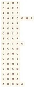 Wordscapes Hole 12 level 6364 answers