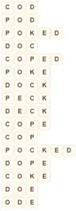 Wordscapes Oak 4 level 7428 answers