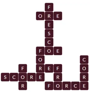 Wordscapes Pyre 6 level 15734 answers