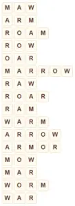 Wordscapes River 16 level 6016 answers