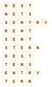 Wordscapes Serene 12 level 8124 answers