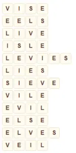 Wordscapes Solis 5 level 7301 answers