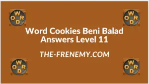 Word Cookies Beni Balad Level 11 Answers