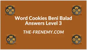 Word Cookies Beni Balad Level 3 Answers