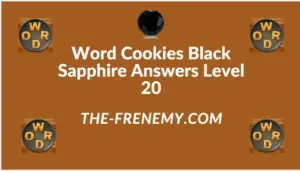 Word Cookies Black Sapphire Level 20 Answers
