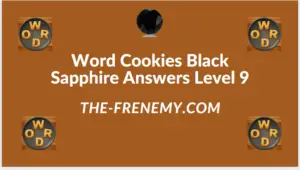 Word Cookies Black Sapphire Level 9 Answers