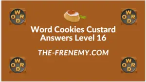 Word Cookies Custard Level 16 Answers