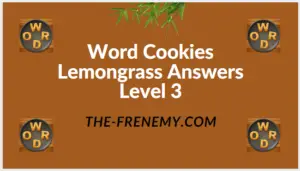 Word Cookies Lemongrass Level 3 Answers