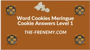 Word Cookies Meringue Cookie Level 1 Answers
