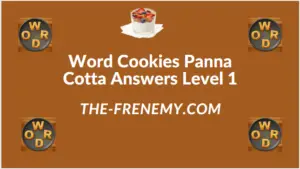 Word Cookies Panna Cotta Level 1 Answers