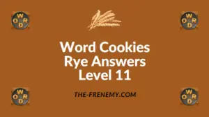Word Cookies Rye Answers Level 11