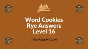 Word Cookies Rye Answers Level 16