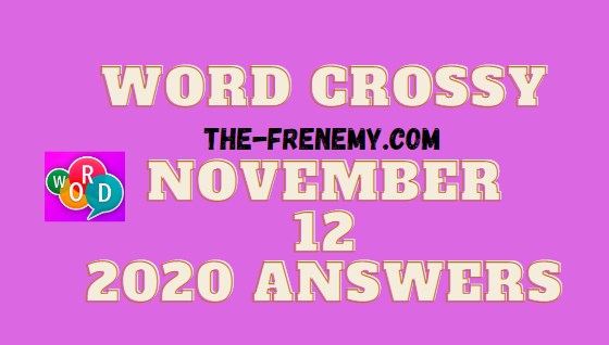 Word Crossy November 12 2020 Answers Daily