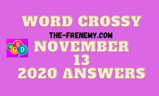 Word Crossy November 13 2020 Answers Daily