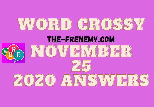 Word Crossy November 25 2020 Answers Daily