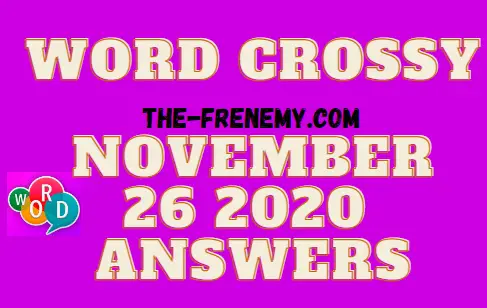Word Crossy November 26 2020 Answers Daily