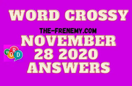 Word Crossy November 28 2020 Answers Daily