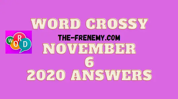 Word Crossy November 6 2020 Answers Daily