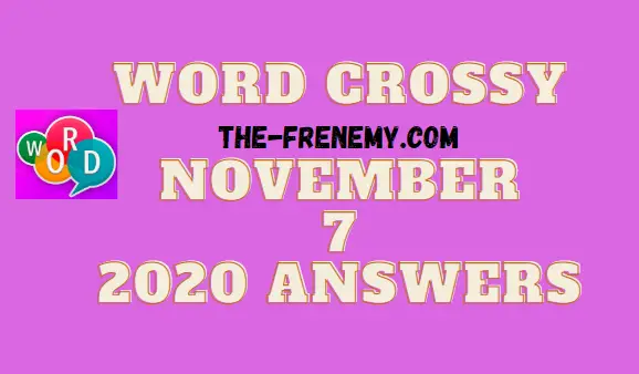 Word Crossy November 7 2020 Answers Daily