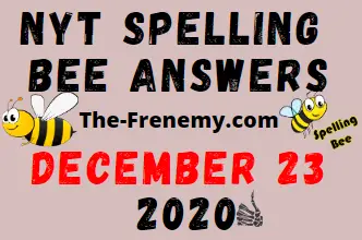 Nyt Spelling Bee Answers December 23 2020 Daily