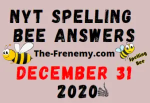 NYT Spelling Bee Answers December 31 2020 - Frenemy