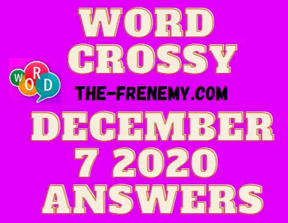 Word Crossy December 7 2020 Answers Daily