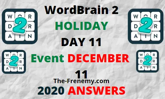 Wordbrain 2 Holiday Day 11 December 11 2020 Answers