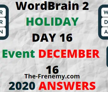 Wordbrain 2 Holiday Day 16 December 16 2020 Answers Puzzle