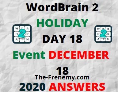 Wordbrain 2 Holiday Day 18 December 18 2020 Answers Puzzle