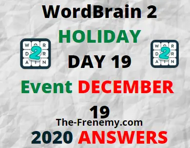 Wordbrain 2 Holiday Day 19 December 19 2020 Answers Puzzle