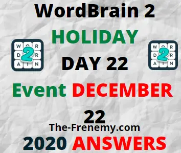 Wordbrain 2 Holiday Day 22 December 22 2020 Answers