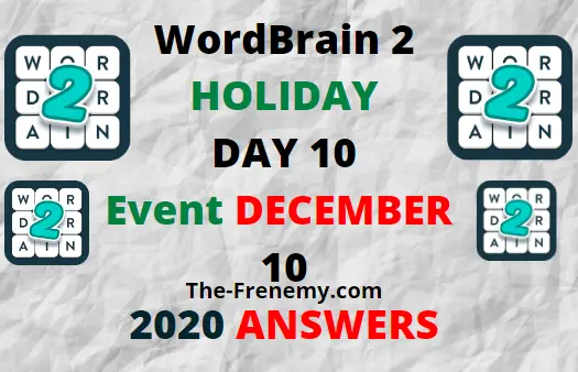 Wordbrain 2 Holiday December 10 2020 Answers