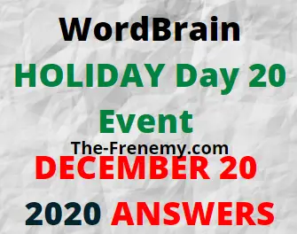 Wordbrain Holiday Day 20 December 20 Answers Daily