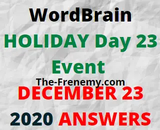Wordbrain Holiday Day 23 December 23 2020 Answers
